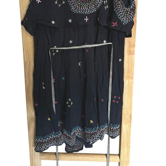 Free People These Eyes Together Dress One Shoulder Embroidery Detail Size Medium - Picture 10 of 14